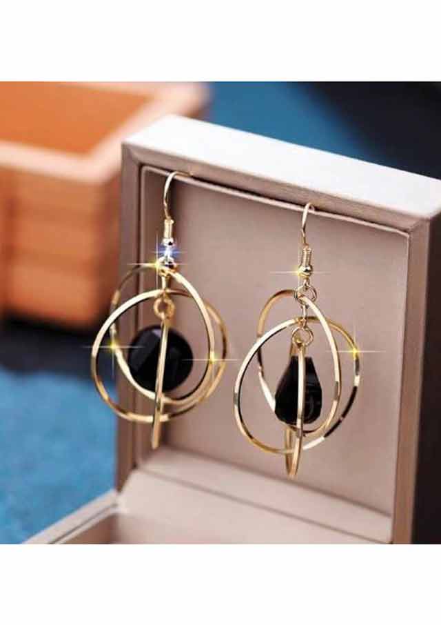 Luxury Geometric Round Earrings