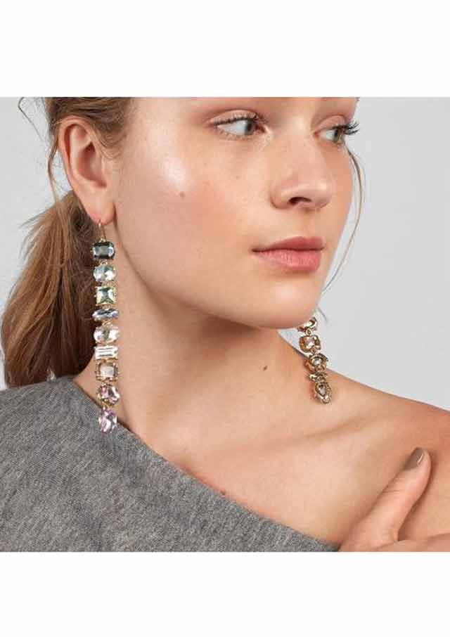 Pink Simulated Pearl Drop Earrings