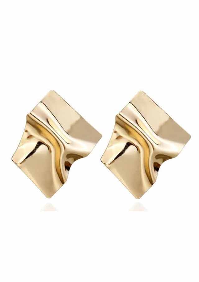 Big Geometric Wrinkled Earrings