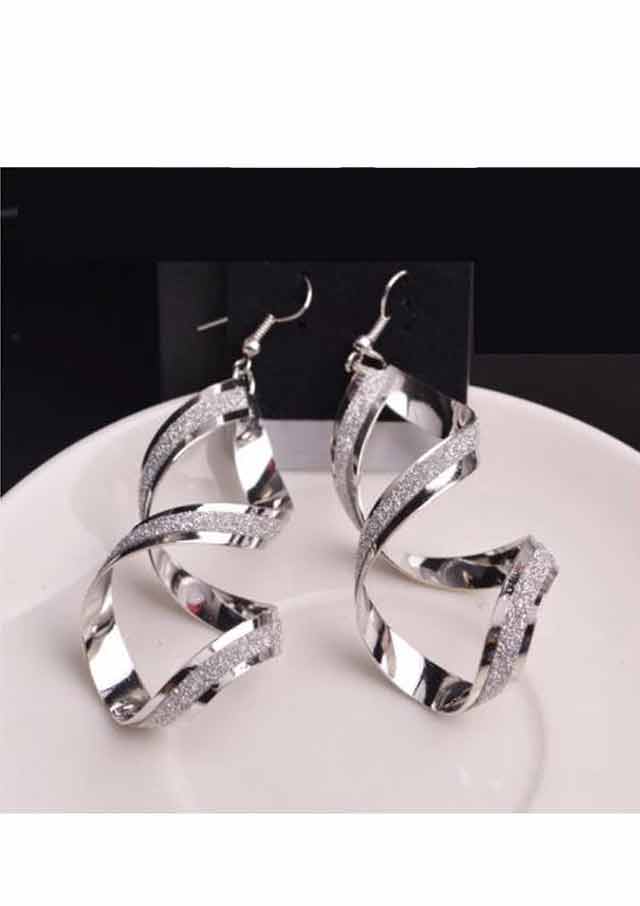 Silver Spiral Earrings
